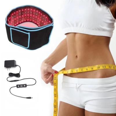 China 2021 New Arrival LED Red Light Therapy Body Weight Loss Waist Slimming Belt Heating Waist Support Belt for sale