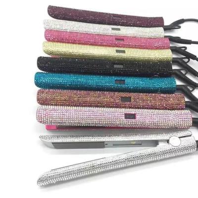 China Wholesale Hot Selling Crystal Bling Flat Iron Diamond Ceramic Hair Straightener Titanium Hair Straightener AD4-001 for sale