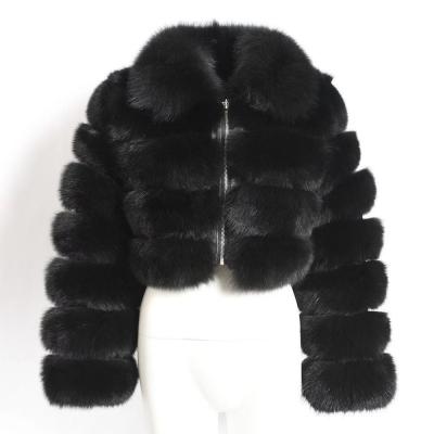 China 2020 New Fashion Imitation Fox Fur Lapel Sustainable Wear Long Sleeves Quilting Outer Fur Coat for sale