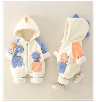 China Rabbit Hair Baby Boy Girls Newborn Infant Unisex Clothes Warm Winter Snowsuit Kids Overalls Baby Romper for sale