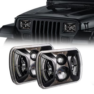 China Aluminum + PC Loyo Wholesale Price Led Headlight 5X7 Square Square Headlamp For Jeep Renegade Car Headlamp Led for sale