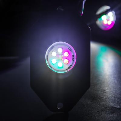 China All Super Vehicles Cool! ! Led Rock Lights RGBW 8 Pod 12 Pod Phone App Control RGB Multi Color Car Led 12 Rock Lights for sale