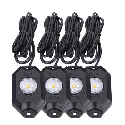 China Small Size Chinese Factory RGB 12V Rock Light App Control Led Rock Light Kits Ip68 Waterproof Hi Pod Light For Offroad for sale