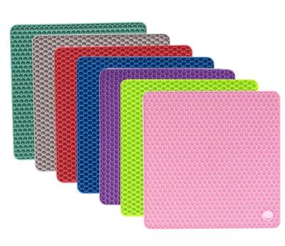 China Eco-friendly Modern Plate Pad Silicone Pot Holders Tripods Heat Resistant Mat for sale