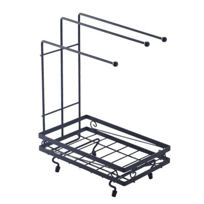 China Modern Multifunctional Towel Rack Countertop Beams Iron Metal Rack For Kitchen Bathroom for sale