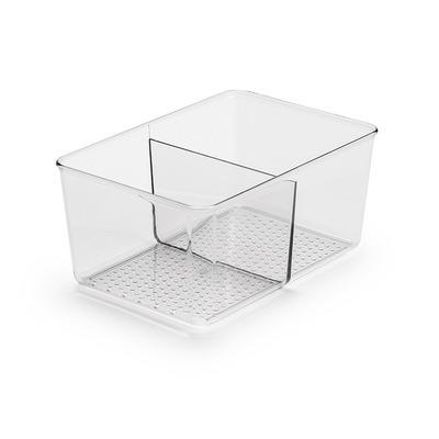 China Wholesale 2021 hot sale modern storage box plastic transparent cosmetics finishing grid storage box for sale