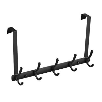 China Hot Selling Black Non-trace Metal Door Hooks Clothing Rack for sale