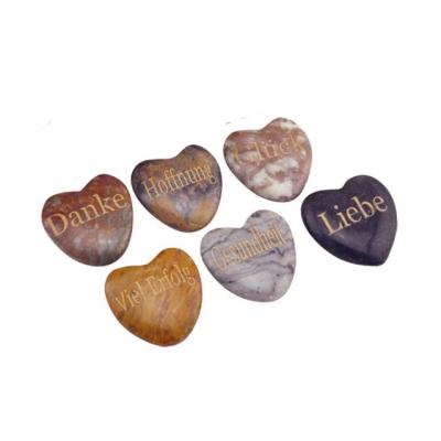 China Europe Stone Gifts Stone Heart Custom Engraving Symbol for sale