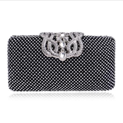 China Satin+Rhinestone 2021 Fashion Evening Clutch Ladies Fashion Full Beaded Rhinestone Wallet Evening Clutch for sale