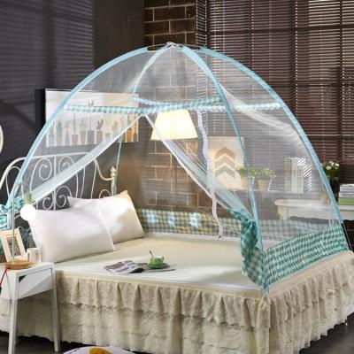 China Home Style Thick Mesh Mosquito Net Folded Colorful Tent Stand For Double Bed for sale