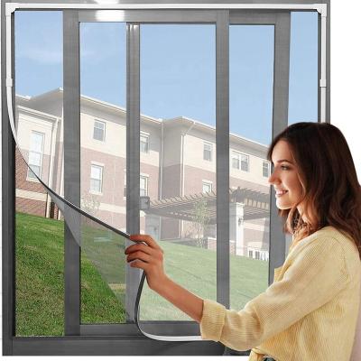 China DIY Modern Adjustable Easy Installation Magnetic Window Screen With Fiberglass Mesh Available Fit Any Size for sale