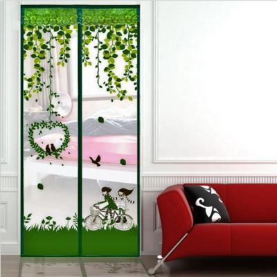 China DIY Hands Free Magic Anti Insect Durable Magnetic Polyester Screen Door for sale