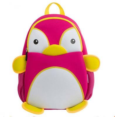 China Cute Penguin Girls School Backpacks / Fancy Kids Animal Backpack for sale