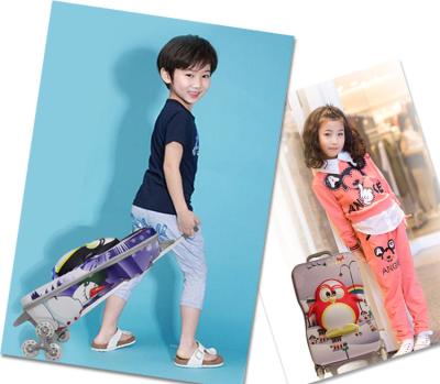 China Boys Lovely Travel Kids Rolling Luggage Case Shock Absorption for sale