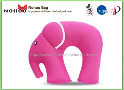 China Funny Pink Baby Neck Support Pillow / Elephant Shaped Car Pillows For Kids for sale