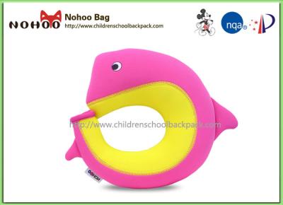 China Customized Neoprene Kids Travel Pillow U Shape Animal Dolphin for sale