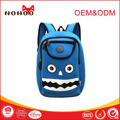 China Waterproof Monster Shape Children School Backpack With Backside Breathable Mesh for sale