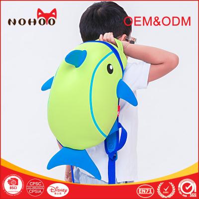 China Lightweight 3D Cartoon Kids Travel Backpack Dolphin Style shockproof for sale