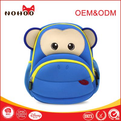 China Monkey 3D Styple Kids Travel Backpack For School Teenage Students for sale