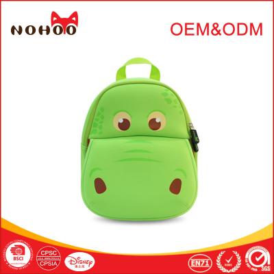 China Softback green Student School Bags Lovely Hippo Shape 10-20L for sale