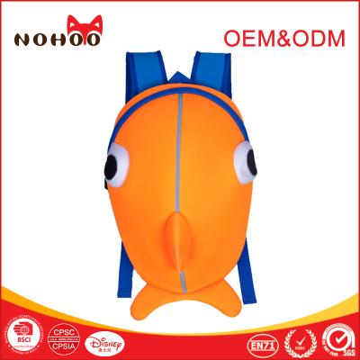 China Neoprene Kindergarten Personalized Kids Backpack Outdoor Whale Shaped for sale