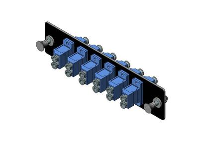 China Faser-Adapter-Platte LC 12, LGX-Standard-Schnitt-Löcher für Gestell/Wand-Berg-Einschließungen zu verkaufen