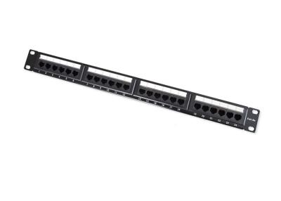 China 19 Inch CAT5e UTP Patch Panel, 24 Port RJ45 Modular Connector for sale