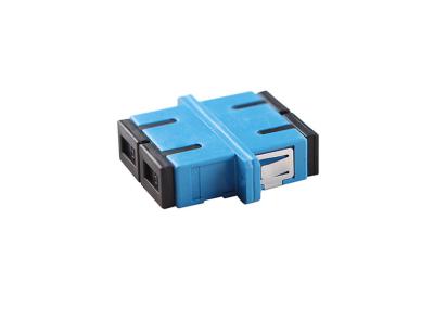 China Single Mode Flanged SC Duplex Fiber Optic Adapter with Smaller 0.2dB Insertion Loss for sale