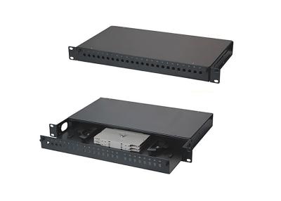 China Lightweight Fiber Optic Patch Panel , with 24 Fiber Front Adapter Panel for sale