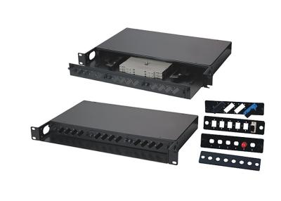 China 1U / 1RU Fiber Optic Patch Panel With Sliding Inner Tray , RMP-1/3P for sale