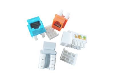 China 180 Degree UTP Cat 5e Keystone Jack, Unshielded RJ45 Modular Connector for sale