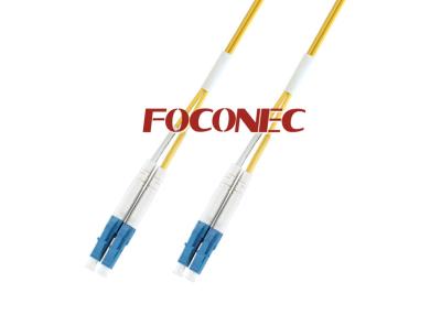 China LC to LC Singlemode Duplex Fiber Jumper , PC or UPC Polishing Fiber Optic Patch Cord for sale