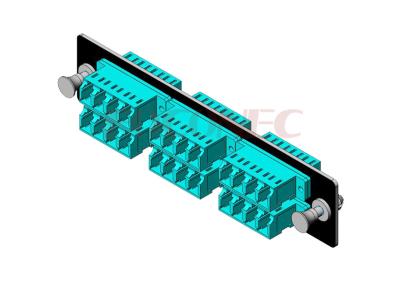 China Adapter-Platte der Faser-OM3 24 mit LC-Viererkabel-Adapter, Faser-Einbauplatte zu verkaufen