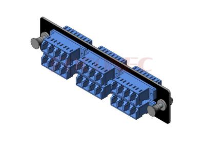 China Schwarzpulver-überzogene Faser-Adapter-Platte, Einbauplatte LC Singlemode 24 Faser-LGX zu verkaufen