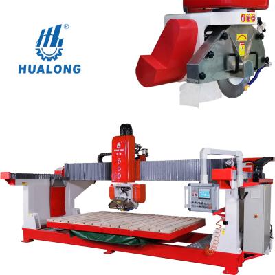 China Building material shops China wholesale hot sale HUALONG CE high speed automatic stonemachinery HLSQ-650 granite and stone marble bridge saw for sale for sale