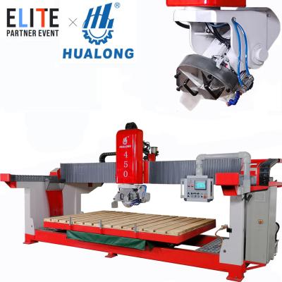 China Building Material Stores Hualong HLSQ-450 Stone Bridge Saw Marble Cutting Machine For Slab for sale