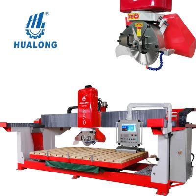 China Building Material Shops HUALONG Stone Machinery HSNC-650 3 Axis Granite Making Machine CNC Stone Saw Cutting Machine for sale