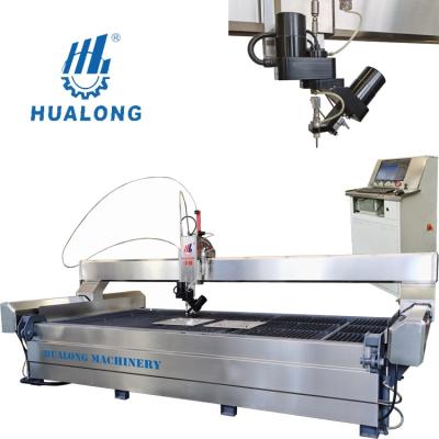 China HLWJ-4020 stonemachinery HLWJ-4020 CNC multi-fuction marble granite marble foam water jet cutting machine from building material stores HUALONG for sale