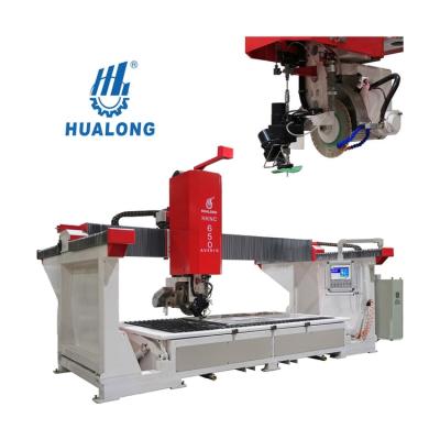 China Factory Wholesale High Quality Building Material Stores HUALONG HKNC-650J CNC Granite Cutting Machinery Bridge Saw For Granite for sale