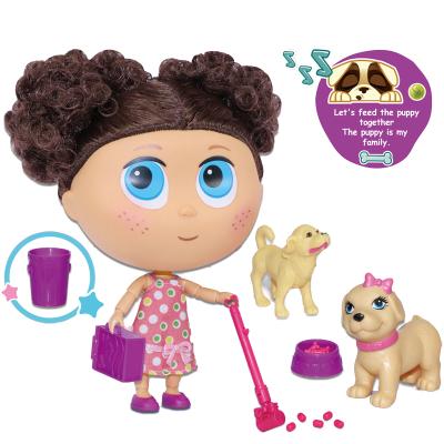 China Educational Dress Toys 7.5 Inch Solid Body Breeder Fashion Joint Doll Set With Cute Pet for sale