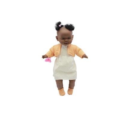 China Gift for Kids 14inch African Baby - Doll with Black Skin Doll, Living Dolls for Kids for sale