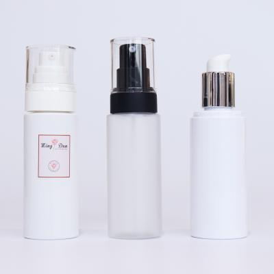 China BEAUTY PACKAGING 80ml PET High Clear Spray Bottle Cylinder Travel Set Lotion Bottle Travel Set Cosmetic Bottle for sale