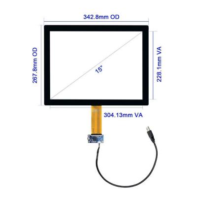 China 13.3 Inch LCD Panel Touch Screen PCAP Capacitive Anti-Glare Touch Screen Monitor LED Display Custom Touchscreens USB 5~98 Inch for sale