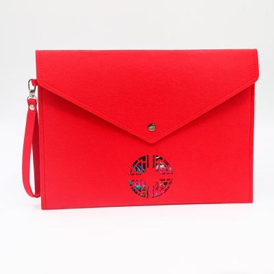 China Modern Miao Embroidery Chinese Supplier Retro Document Bag Folder Leather Cotton Leather Folder With Handembroidery for sale