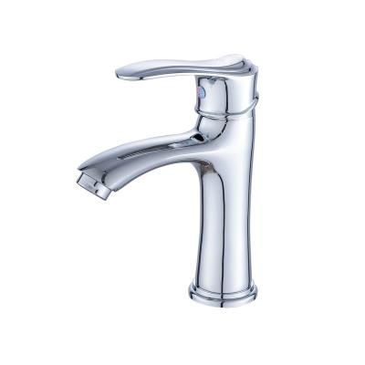 China Simple modern bathroom brass water saving handle basin faucet for bathroom for sale