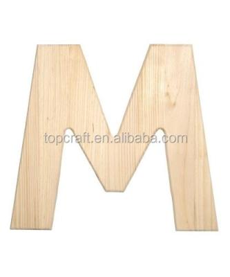 China Natural Unfinished Wooden Letter M, 12-Inch from Europe for sale