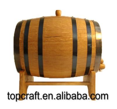 China Beer oak barrel with black circle 1,2,3,5,10 liters for sale