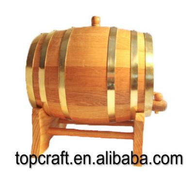 China Beer Oak Barrel - 1.32 Gallon (5 Liter) Brass Circle for sale