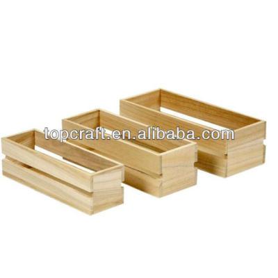 China Europe Vintage Fruit Crates Wooden Storage Boxes 3 x Customize To Decorate Craft Garden for sale