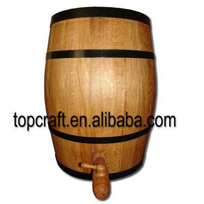 China Factory 225 Liter Rain Storage Wooden Wooden Barrel for sale